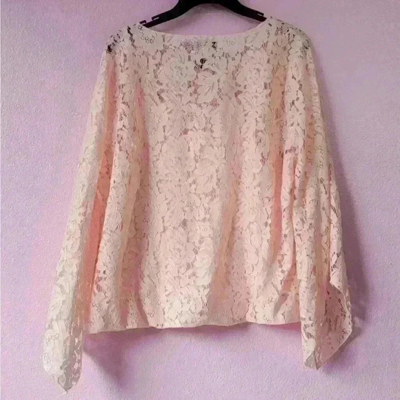 Alfani Pink Lace Blouse - Picture 2 of 7